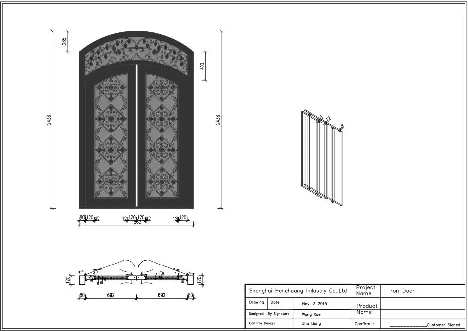 Fire Rated Modern Wrought Iron Double Doors China Professional Modern Iron Doors Prices Design Doors