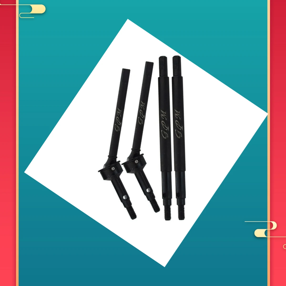 

GPM TRAXXAS TRX-4M / TRX-4M K10 97064-1 Комплект валов передней CVD и задней оси из углеродистой стали