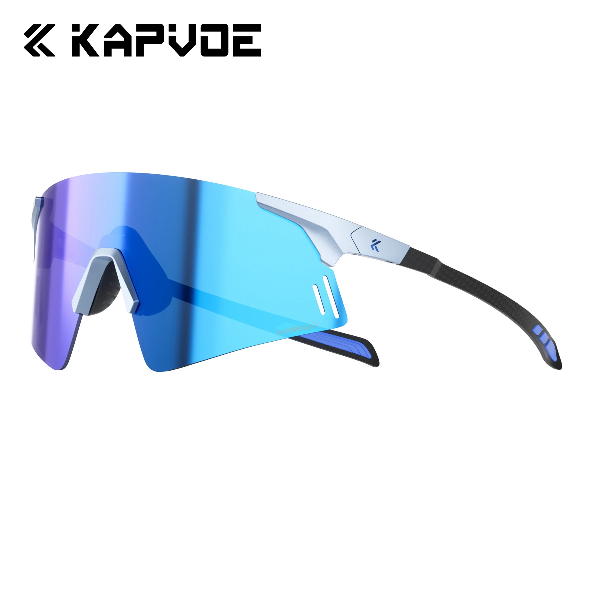 

KAPVOE Cycling Sports Sunglasses with Carbon Fiber Temples Outdoor Hiking Running and Driving Sunglasses Stylish Unisex Design