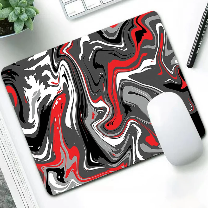 ستراتا السائل لوحة الماوس الصغيرة كمبيوتر محمول أنيمي حصيرة مكتبية البساط لينة نونسليب ماوس الوسادة الكمبيوتر المطاط مسند الماوس البساط الرياضة الإلكترونية سرعة الماوس حصيرة #1
