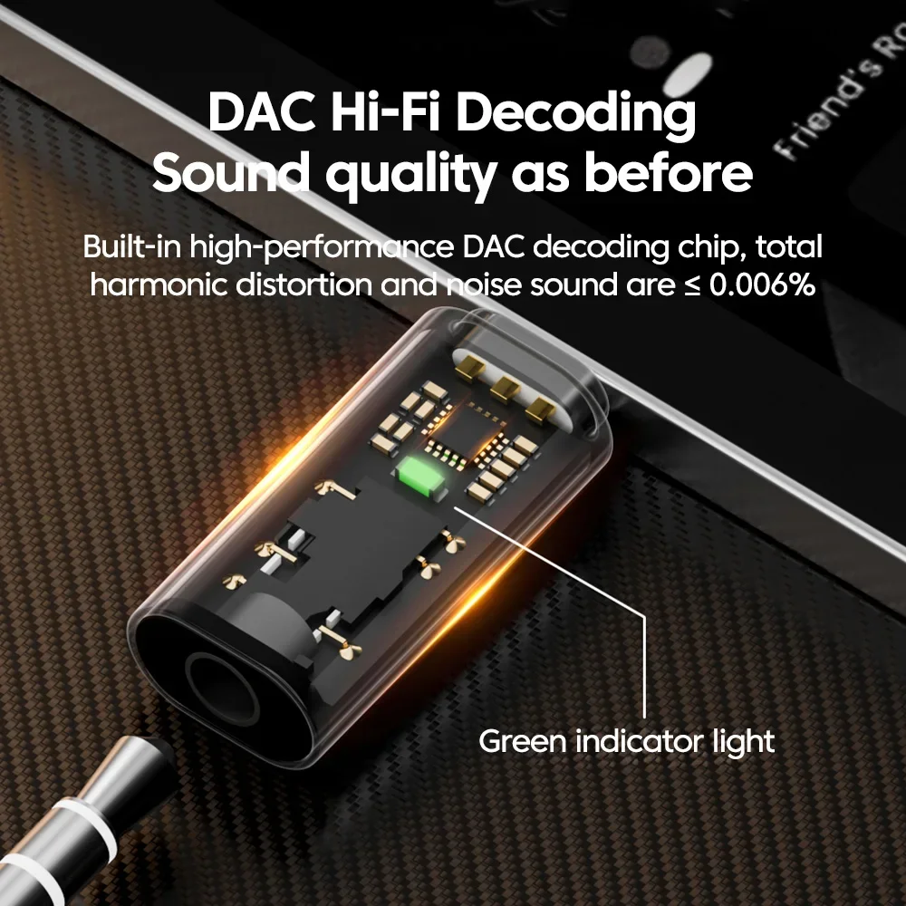 USB type C to 3.5mm jack Audio Adapter USB C 3.5mm Aux Adapter TypeC Earphone Converter For Iphone15 Samsung Xiaomi Huawei image 3