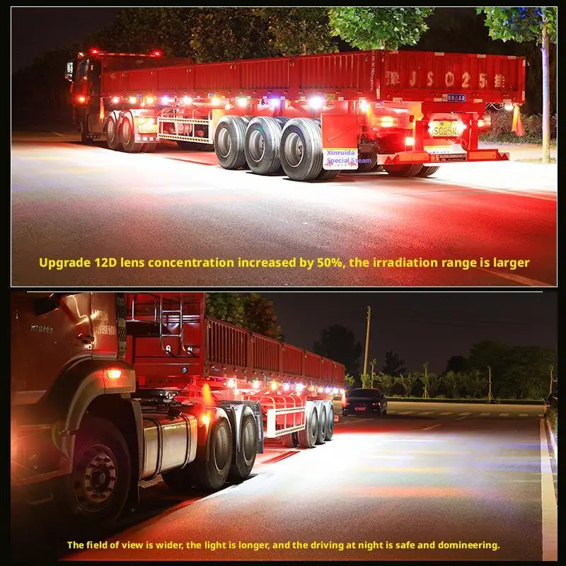 أضواء الشاحنات الجبهة الخلفية الجانب ماركر مؤشرات التخليص ضوء مصباح متعدد الألوان LED أضواء جانبية مقاوم للماء أضواء جانبية عالمية #6