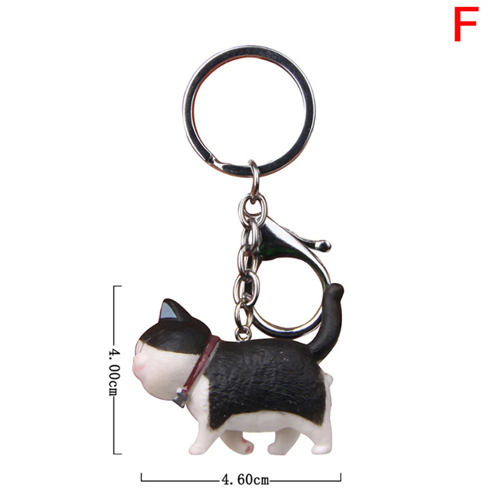 Cute Cartoon Orange Cat Keychain Women Men Creative Metal Cat Keyrings For Handbags Charms Kids Birthday Party Gifts