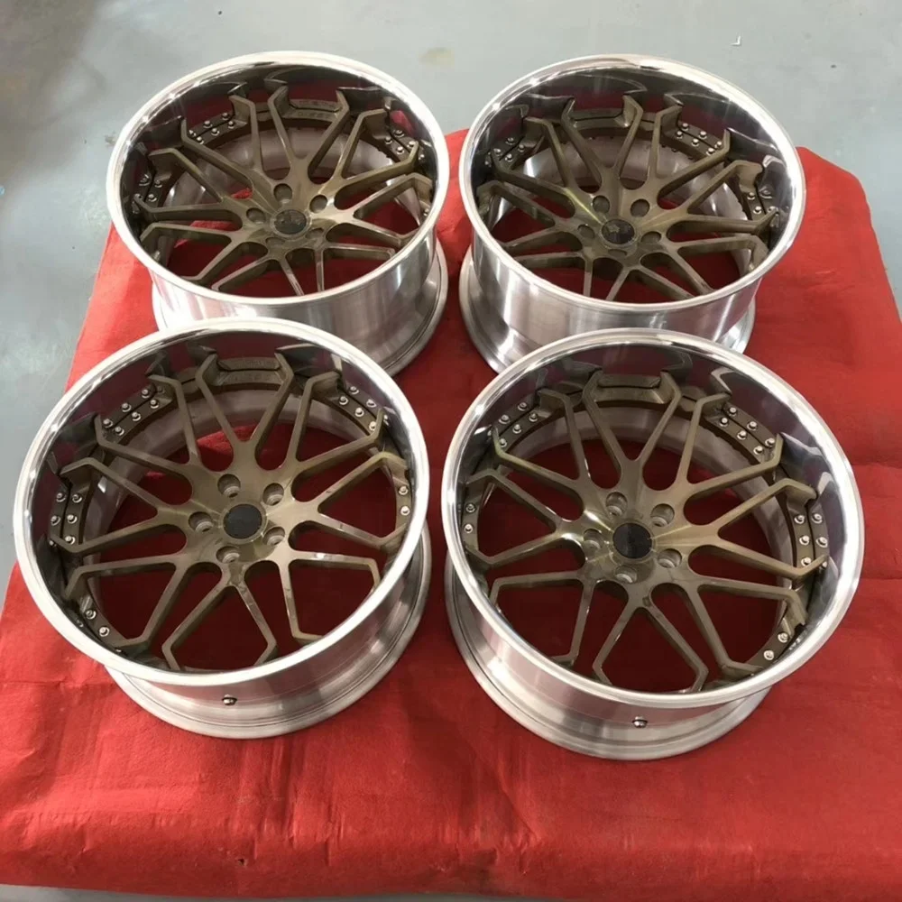 for Pengzhen Forged 5x112 5x120 5x114.3 Two-Piece Custom 18 19 20 21 22 Inch 5 Holes Concave Alloy Sport Car Wheel Rims For Lexu