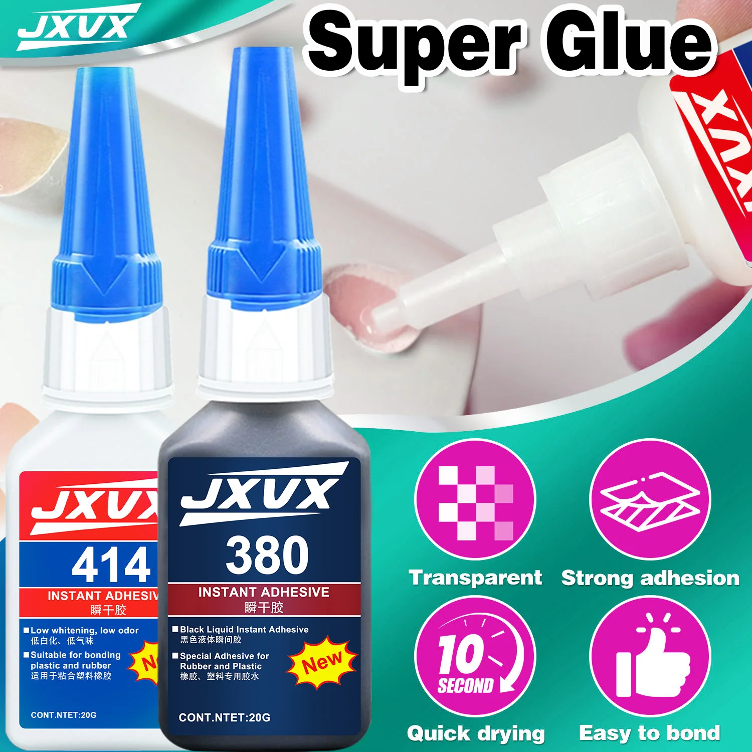 414/480 Super Glue: adhesivo instantáneo de cianoacrilato extra fuerte y de secado rápido. Ideal para ferretería, metal, automóviles, madera, manualidades y aficiones. Secado en segundos. Adhesivo instantáneo de.