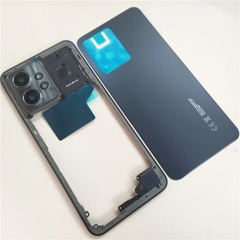 Full Housing For Xiaomi Redmi Note 12 4G Back Battery Cover Rear Case +Middle Frame +Volume Button +Camera Lens