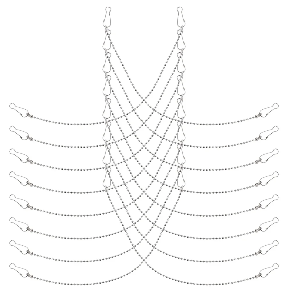 

24pcs Advertising Chain Flagpole Billboard Hanger Stainless Steel Signs Hanging Chain For Plant Basket Bird Feeder Outdoor Decor