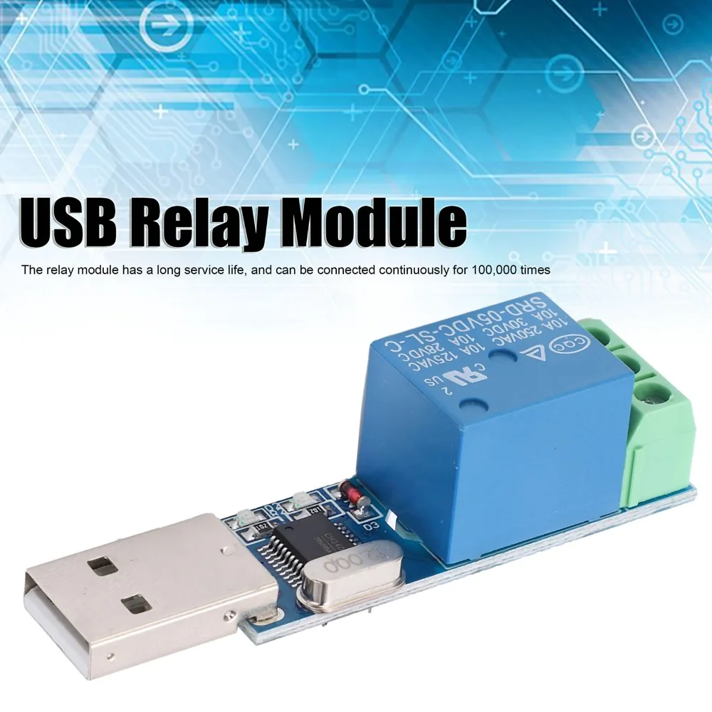 1-Channel LCUS - 1 USB Relay Module DC 5V Command Control USB Switch Durable PCB Electronic Converter Remote Control