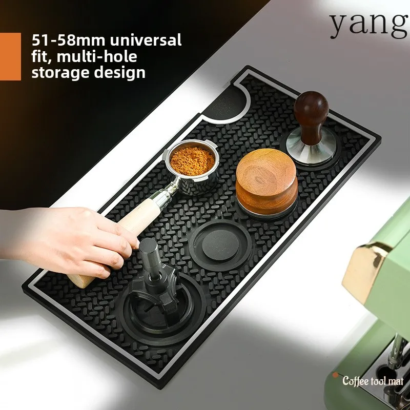 YJQ Coffee Press Powder Cloth Powder Storage Mat Table Mat Non-slip and Waterproof PVC Coffee Tool Mat