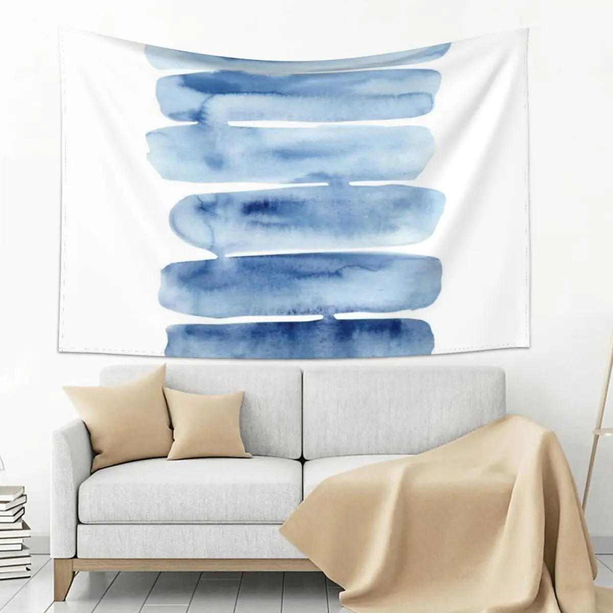 

Watercolor Stripes Painting Tapestry Room Decor Korean Style Room Ornaments Anime Decor Tapestry