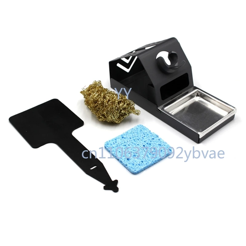 

T12 Soldering Iron Station Stand Stable Welding Solder Iron Tips Holder With Insulation Pad Brass Wire Ball Tip
