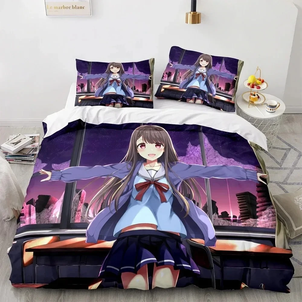 

Top Your Name Luxury Bedding Set Japan Anime Cartoon Duvet Cover Comforter Bedspread Linen Twin Single Size Print Home Textile