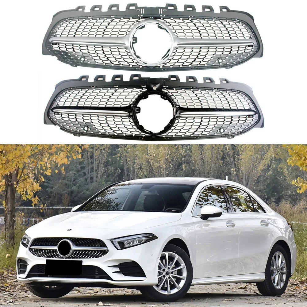 

Передний бампер гоночный гриль Заготовка решетка радиатора для Mercedes-Benz W177 A-Class 2019 2020 2021 алмаз