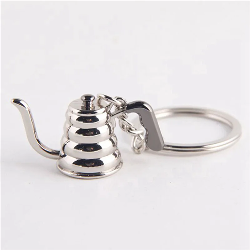 

Promotion!25PCS Creative Barista Coffee Tamper Keychain Espresso Portafilter Moka Pitcher Keyring Portable Coffee Accessories Gi