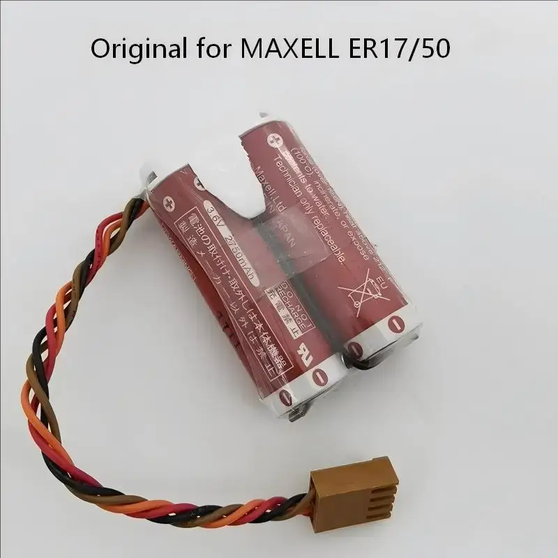 Original for MAXELL ER17/50 for Kawasaki MD500N 50750-1018 Robot Battery  2750mAH 3.6V
