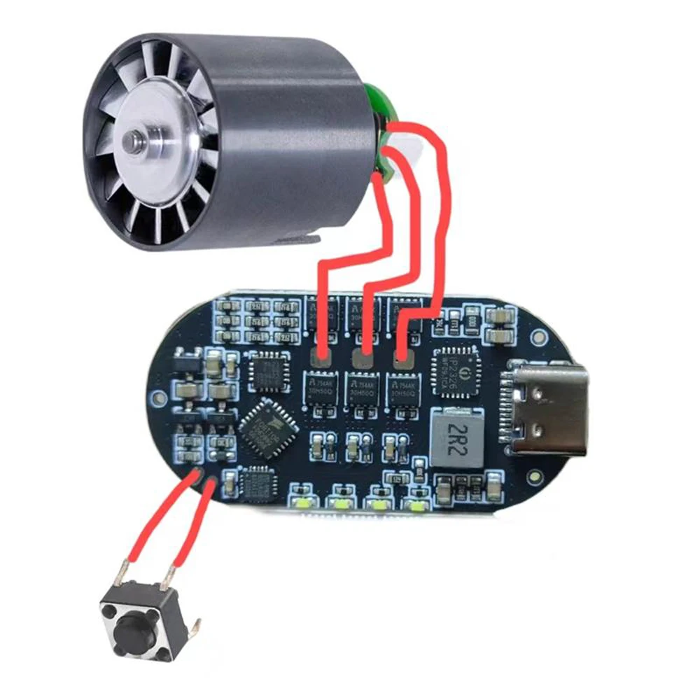 100,000 RPM Fan Motor Drive Module Charging/Electronic Speed Control/Gear Control 20A Turbo Fan Motor Drive Board