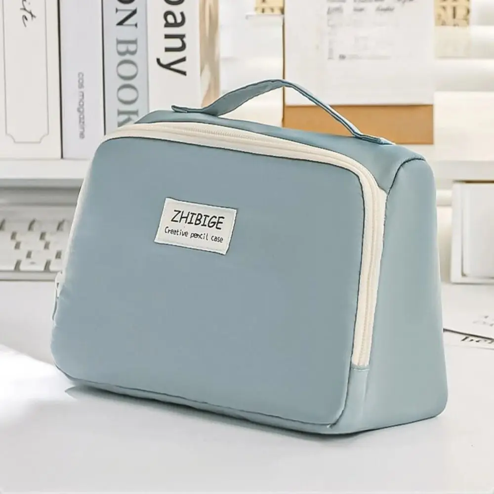 Canvas Simple Student Pen Bag Makeup Bag Organizer 9 Layer Storage Pencil Bag Multifunctional Multilayer Macaron Pencil Case