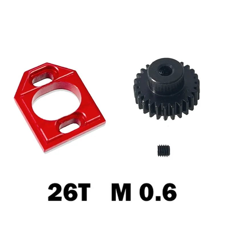 Per MJX 1/14 14301 14302 14303 14209 14210 14211 RC Auto telecomando parti metalliche base motore Denti motore in acciaio 26T