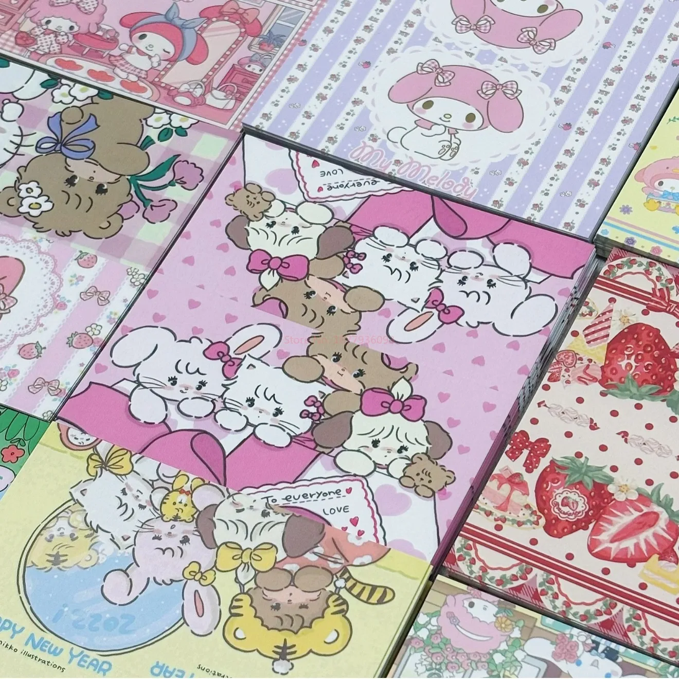 Cartoon Sanrio Pattern Card Packaging Packaging Materials Folding Card Cartoon Mixed Biscuit Rope Small Gift Packaging