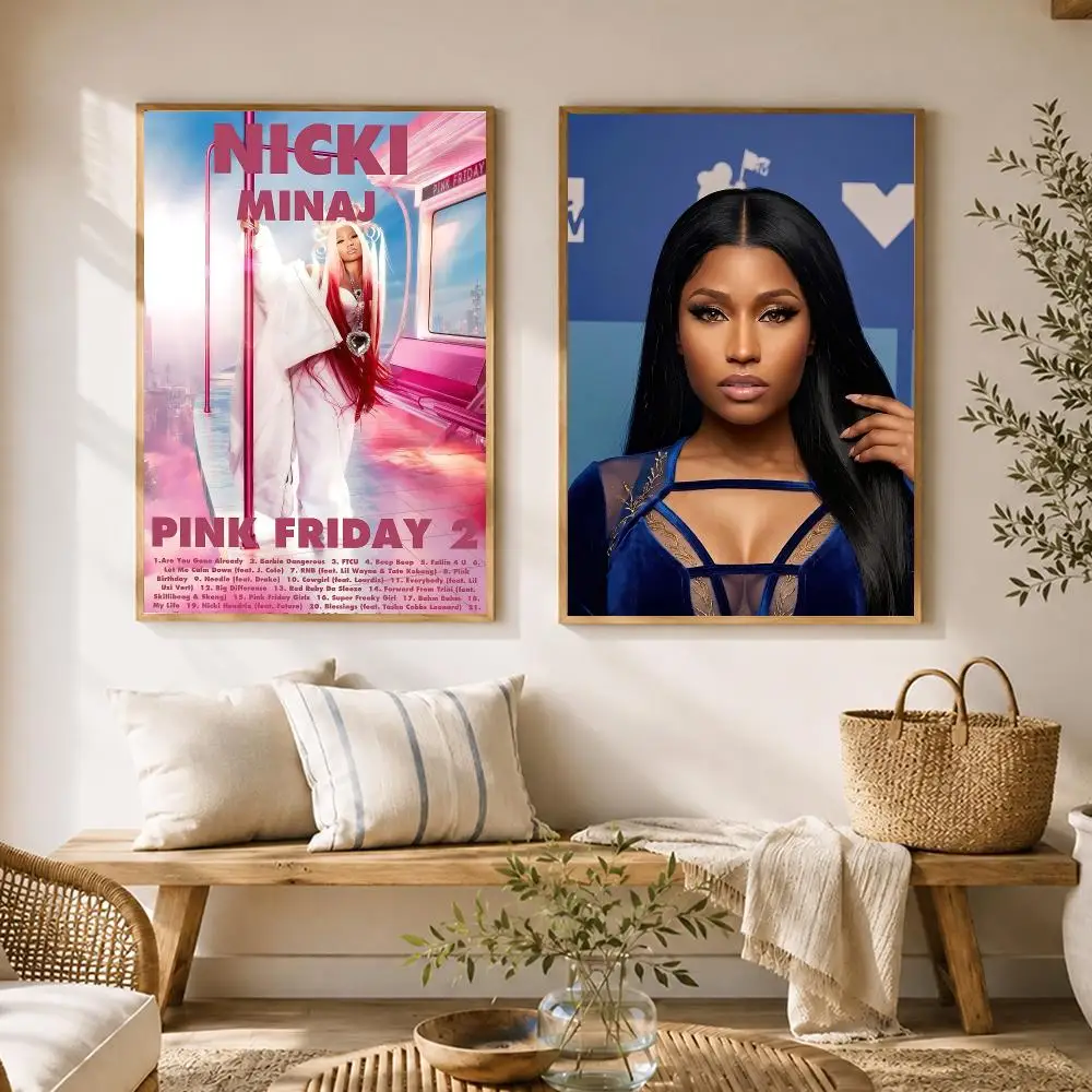 Rapper Nicki Minaj Poster HD poster wall art self-stick no-residue for home cafe office great gift