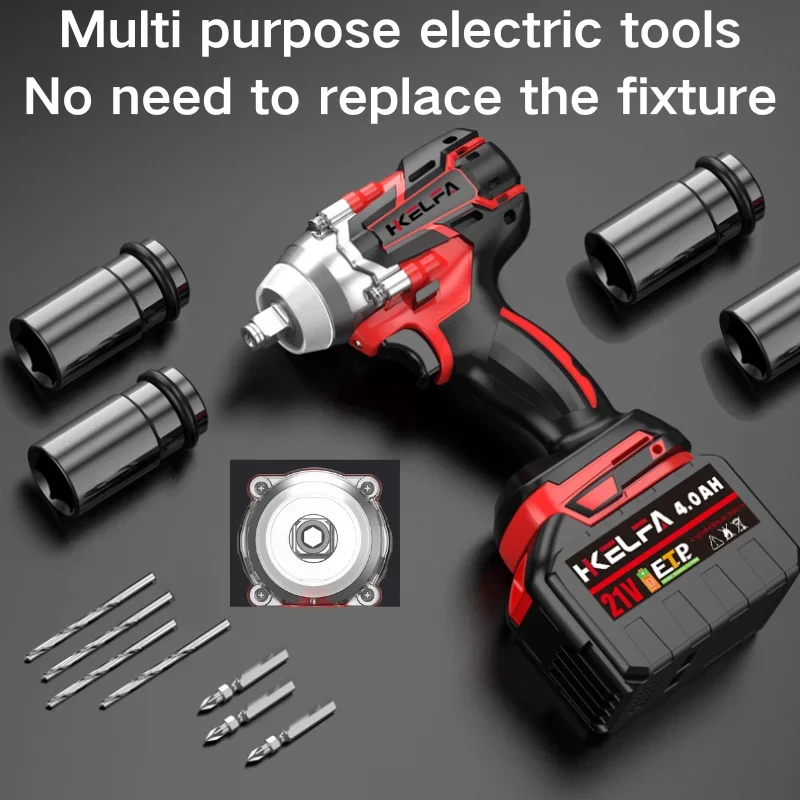 المفتاح الكهربائي 21 فولت 520N.m مفتاح ربط كهربائي بدون فرشاة 1/2 مفتاح ربط لاسلكي عكسي تأثير وجع أدوات كهربائية للبطارية لـ