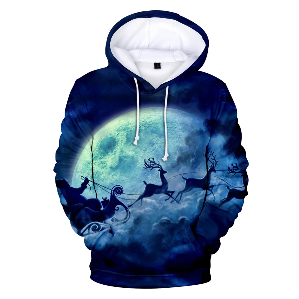 2023 New 3D Hoodie Merry Christmas Men Ladies Winter Warm Thermal Pullovers Youth Boys/Girls Long Sleeve Tops