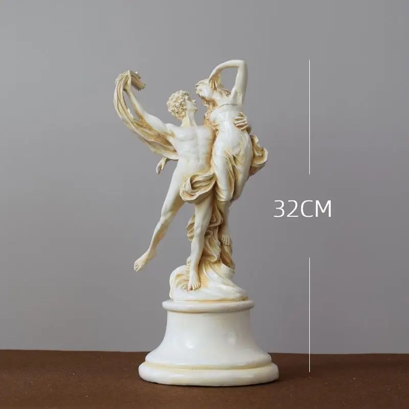Greek Myth Eros Angel Wings Figurine Resin Craft Sculpture for Bookshelf Living Room Decor