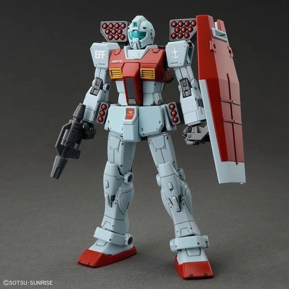 HG 1/144 RGM-79 serie GM cañón de hombro misil Pod montaje modelo figuras de acción Robot estatua de plástico chico juguete para cumpleaños regalos