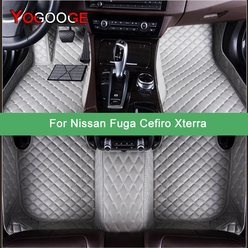 

YOGOOGE Custom Car Floor Mats For Nissan Fuga Cefiro Xterra Serena Auto Carpets Foot Coche Accessorie