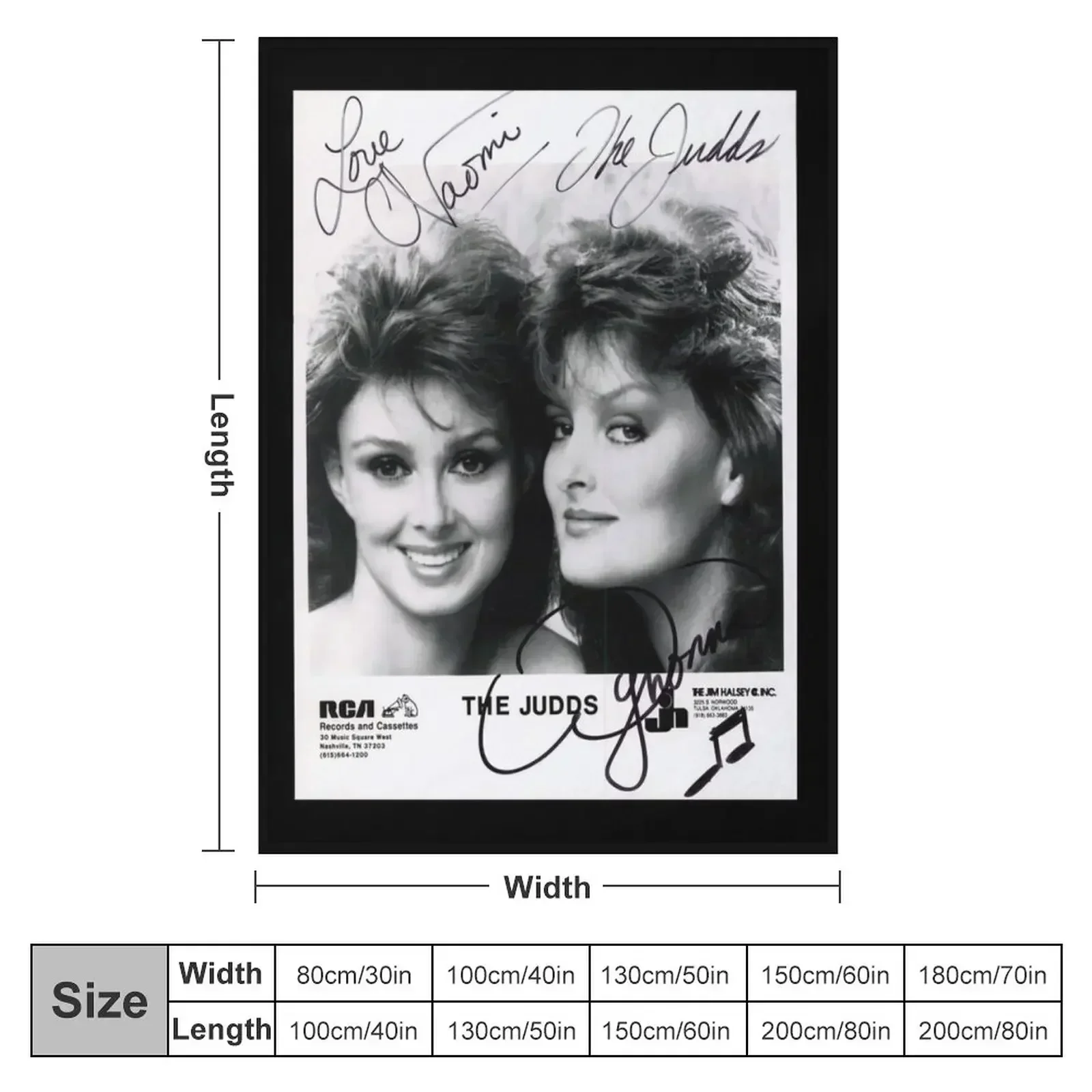 The judds Naomi and Wynonna Judd signed Throw Blanket Furrys cosplay anime Bed linens funny gift Blankets