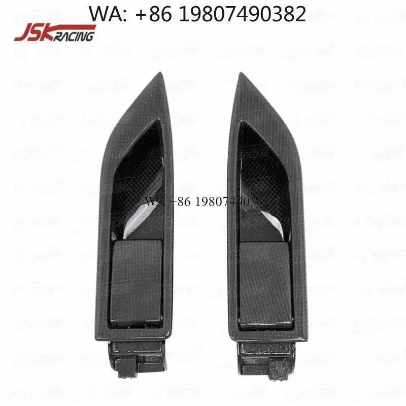 Wmwmnu Dry Carbon Fiber Interior Door Handle Replacement for 458 Italia Spider 2011-2013 Inside Door Opener Pull
