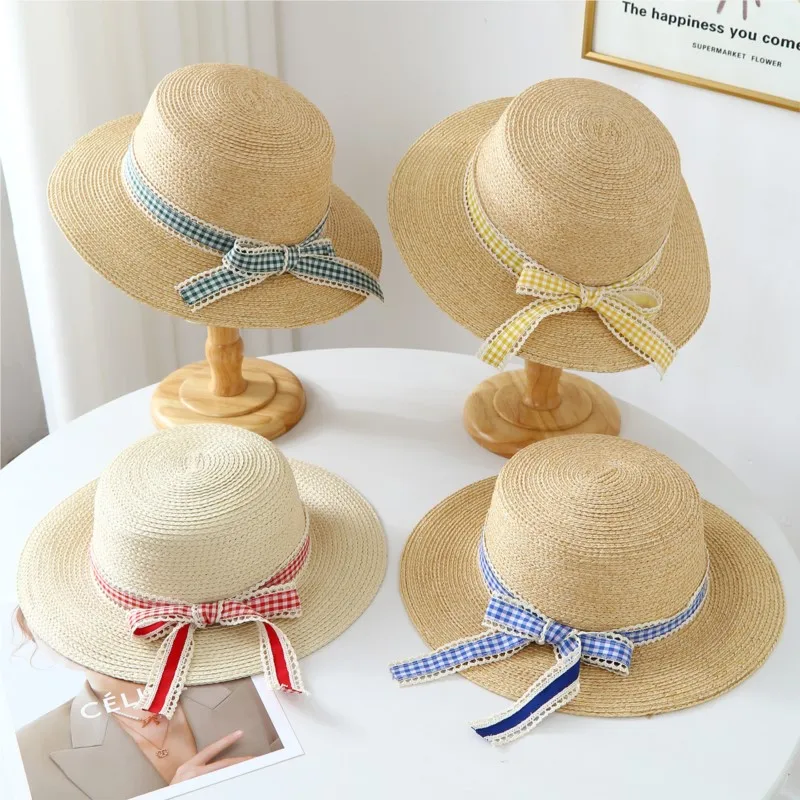 

A flat-topped sun-protective hat designed for women providing shade on the during vacation