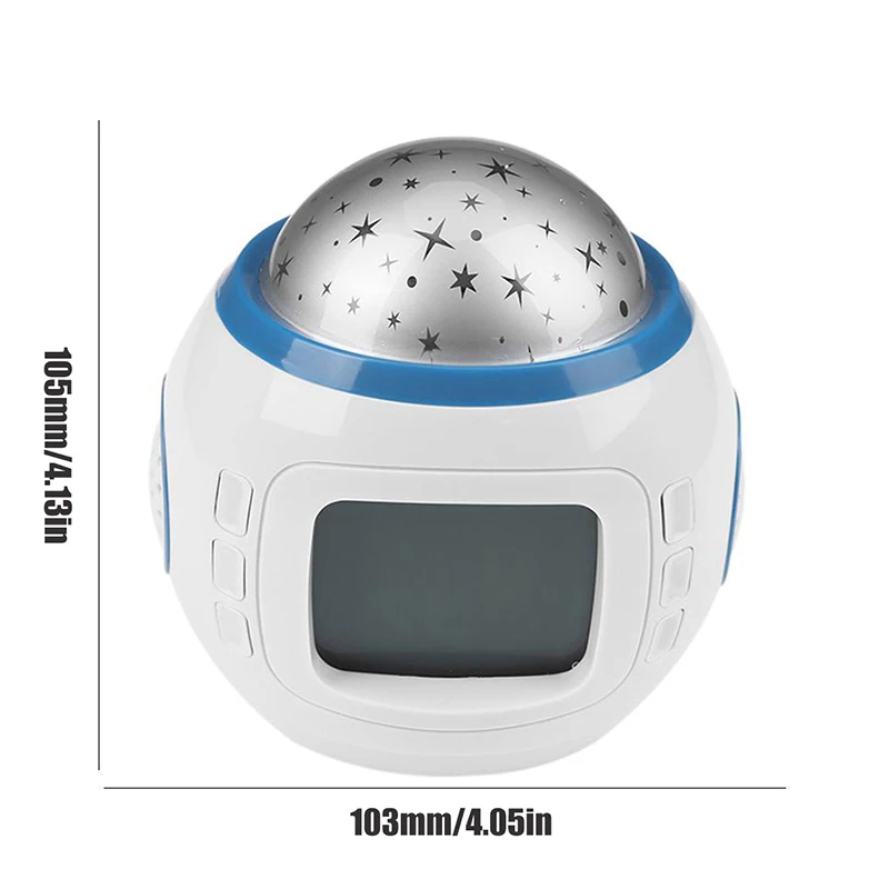 LED Digital Alarm Clock Snooze Starry Star Glowing Alarm Clock For Children Baby Room Calendar Thermometer Night Light Projector