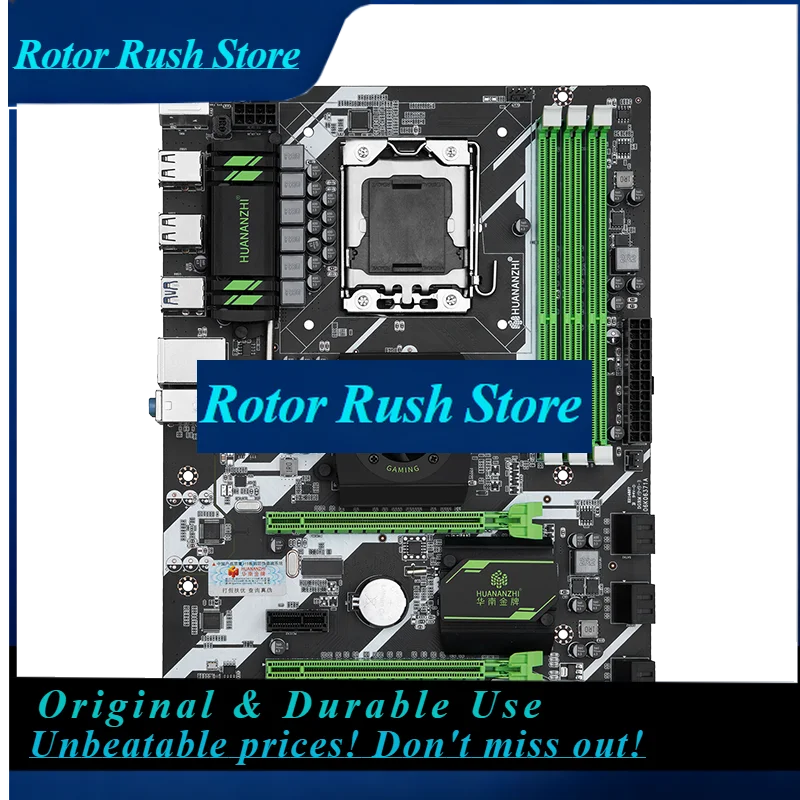 RoRuSHUANANZHI X58 LGA 1366 X58 Deluxe Motherboard Support RECC NON-ECC DDR3 And Xeon X5670 X5575 X5650 X5660 USB3.0 AMD RX Seri