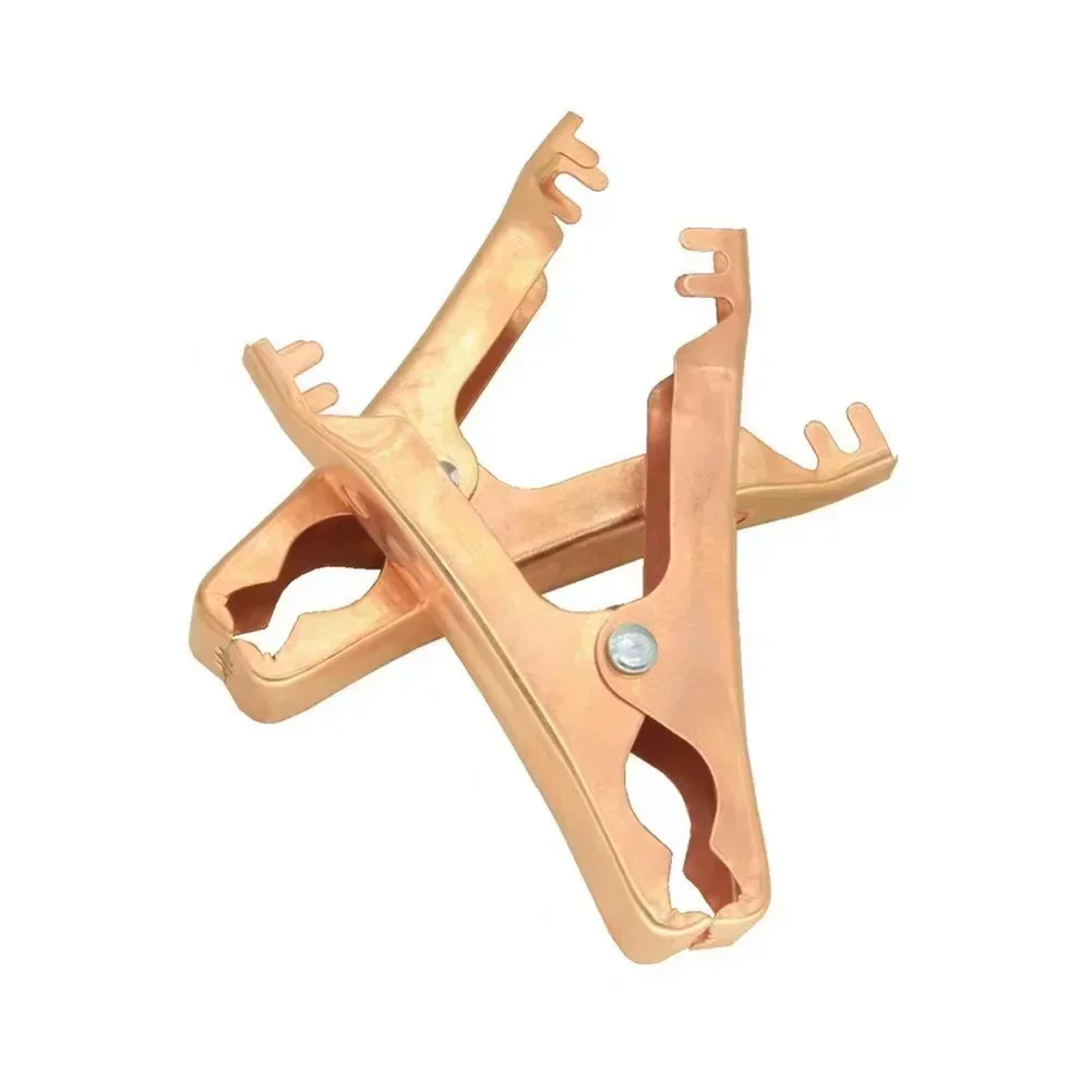 A set Hot Copper-Plated All-Inclusive Black And Red Spring Car Crocodile Clamps 100A Small Cable Battery Alligator Clips