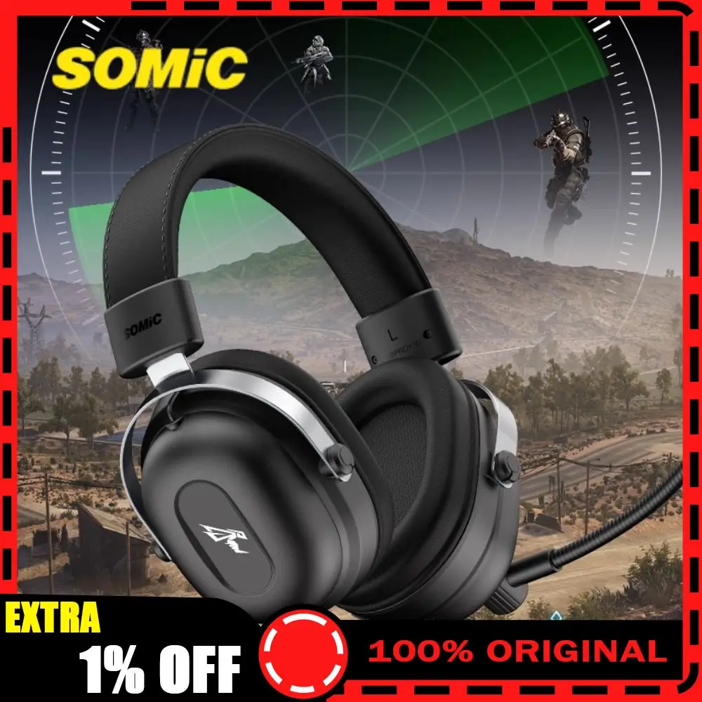 

Новые беспроводные четырехрежимные наушники Somic G936PRO + W, игровое издание, гарнитуры, интерфейс 2,4G Type-C, телефон, планшет, киберспортивные наушники