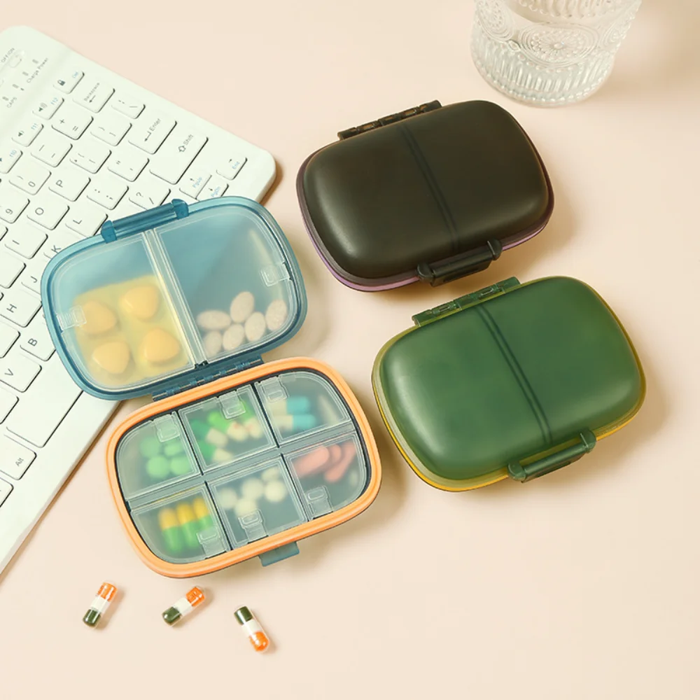 Neue Heiße 7 Tage 8 Grids Vitamin Pille Box Fällen Container Organizer Kleine Tragbare TravelStorage Tablet Medizin Pillen Fisch Öle