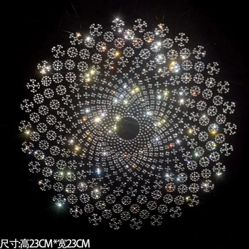 แผ่นปะผ้าแฟชั่นทรงเรขาคณิตขนาดใหญ่แผ่นปะติดเพชรแบบทำมือปักเลื่อมติดเสื้อยืดแผ่นตกแต่งเสื้อผ้า