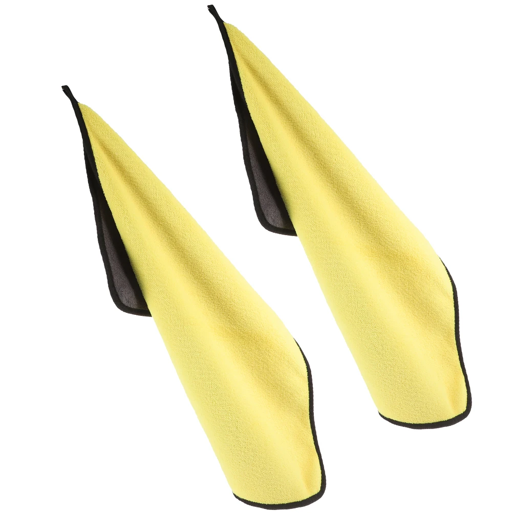 

2 Pcs Bike Cleaning Cloth Towels Car Drying Multipurpose Cloths. Reusable Wash Rags Motorbike for