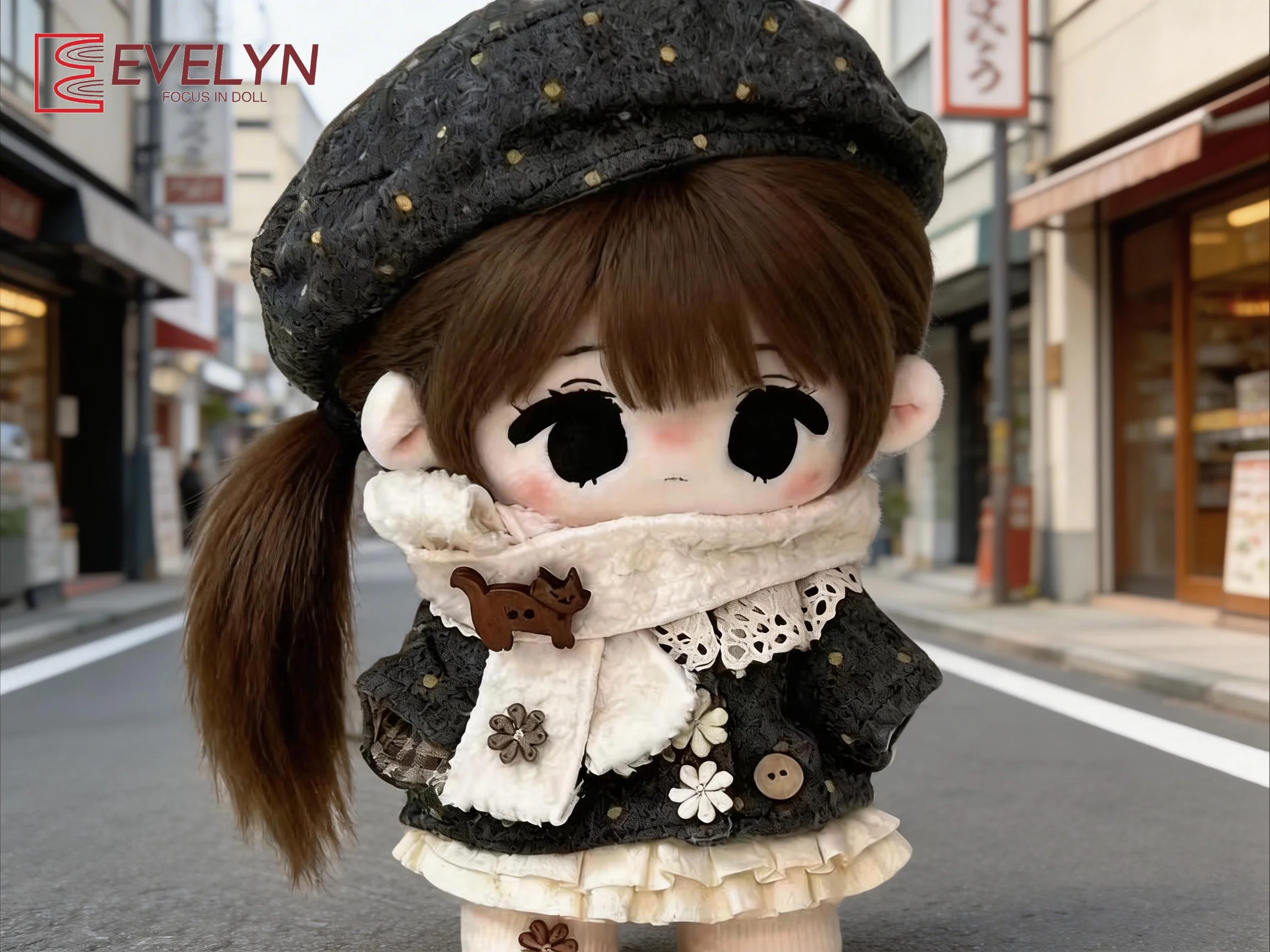 Evelyn Evelyn Doll 10cm Clothes Autumn Winter Outfit Cute Princess Dress Lolita Fashion Plush Doll Wardrobe Set