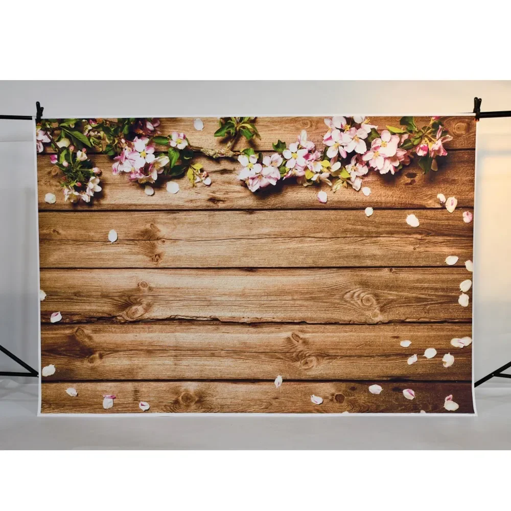 MOON.QG Floral Wooden Professional Photography Accessories Product Subject Shooting Props Backdrop Wood photo Shoot Background