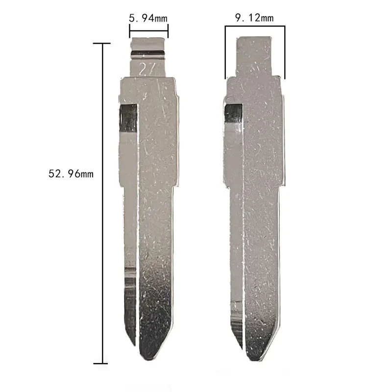 10pcs Uncut Flip Metal Key Blade 27# MAZ20R MAZ24 HU87R HU133 for Mazda Suzuki for KD Keydiy Xhorse VVDI Remotes Universal No.27