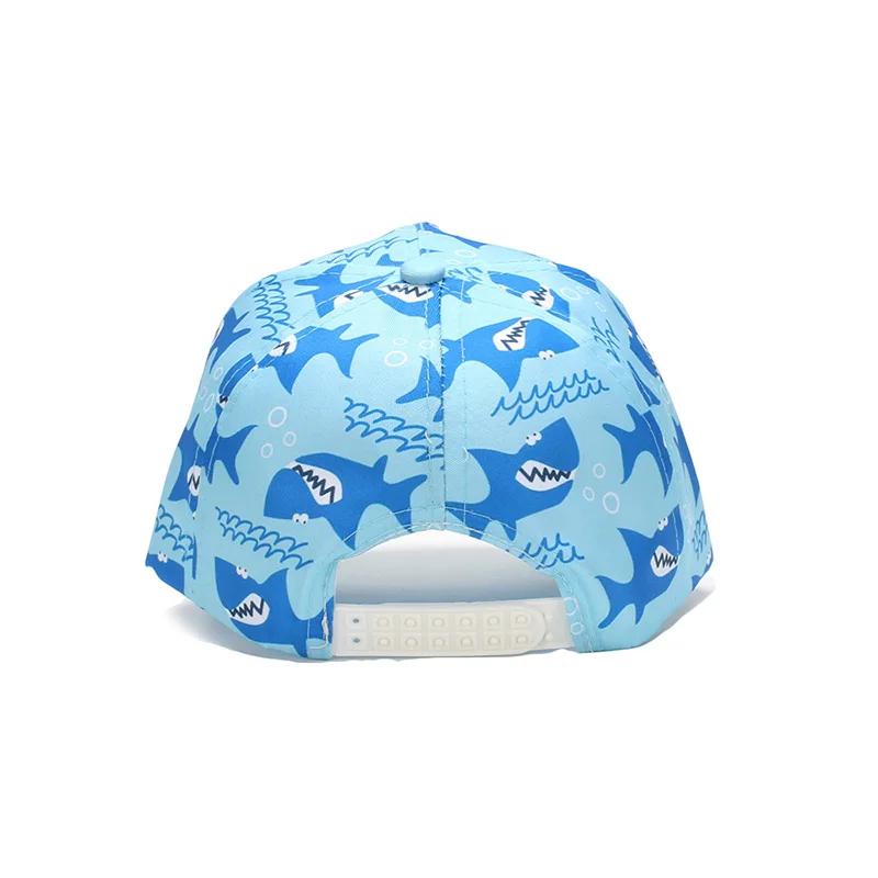 Spring Summer Kids Baseball Cap Cartoon Animal Printed Children Caps Shark Whale Dinosaur Sun Hat Boys Girls Outdoor Accessories