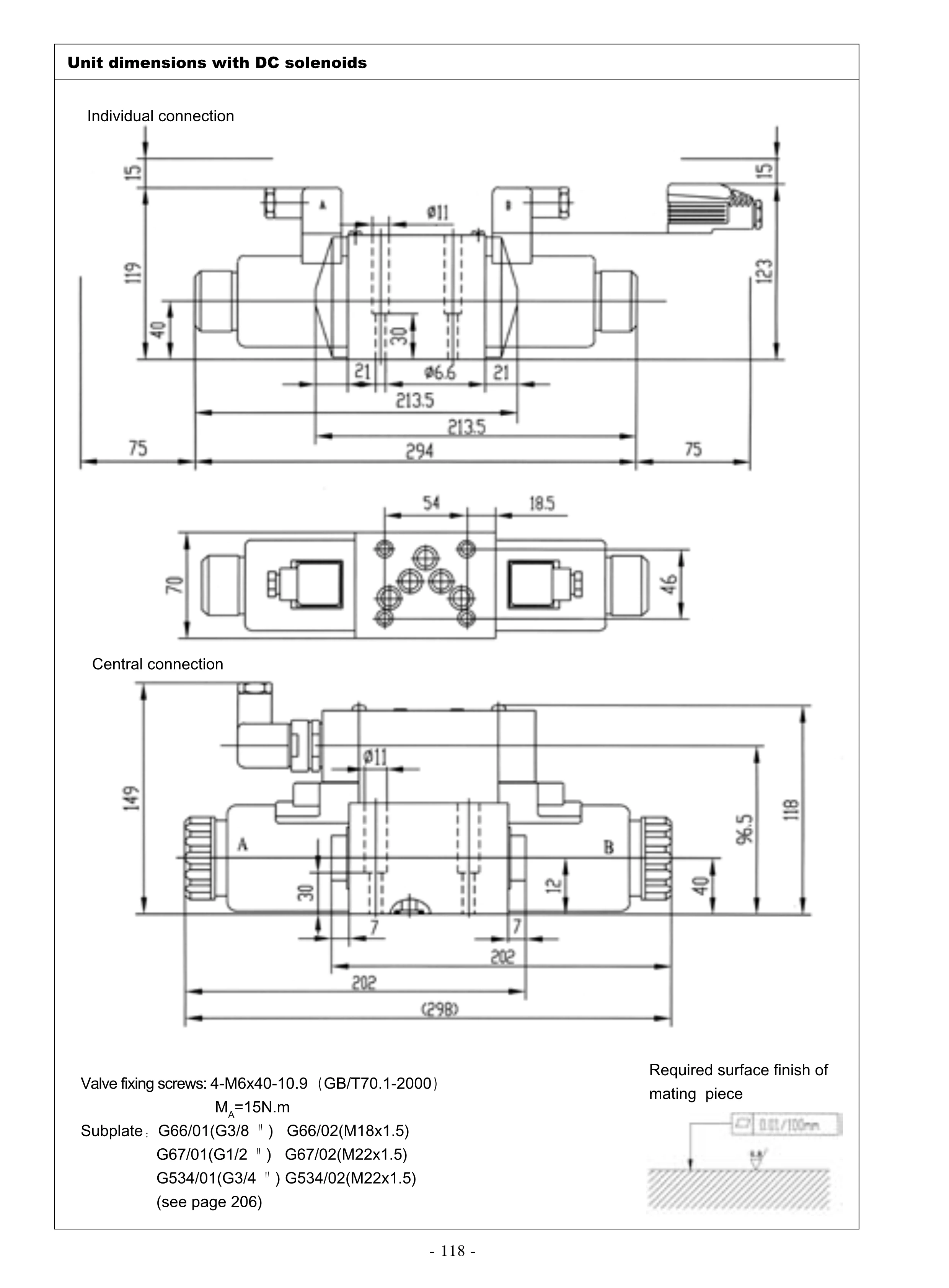 Detalle 4 de Electroválvula Type 4WE10 Single Solenoid Operated Directional Control Valves 4WE10GA Hidráulica