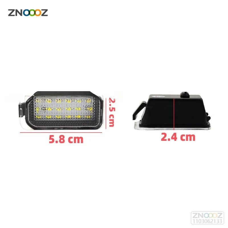 2PC Number Plate Light LED License Lamps for Ford Jaguar XJ XF Fiesta Focus S-MAX Grand C max Mondeo Kuga Galaxy Ecosport Canbus