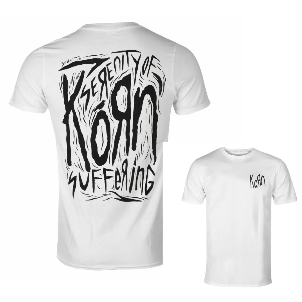 Korn Graphic Baumwoll-Band-T-Shirt Unisex Sommer Kurzarm Modemarke Tee Luxus Lässige Vintage-T-Shirts – Detail 7
