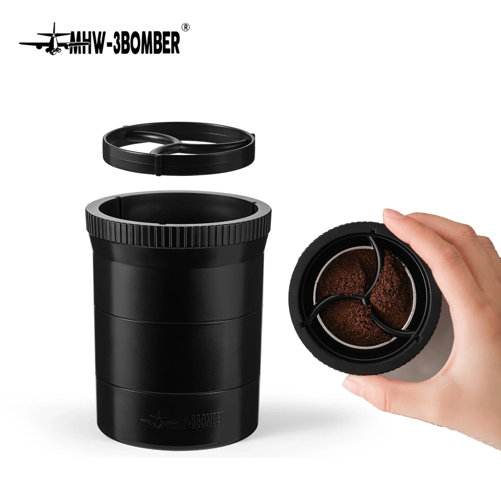 

MHW-3BOMBER Moka Pot Distributor ABS Durable Adaptive Height Coffee Distributing Leveler Tools Camping Home Barista Accessories