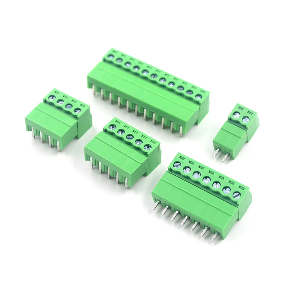 5 pares 15EDG KF2EDG 3,5mm 3,81mm 3,96mm 5,08mm bloque de terminales de tornillo PCB 2-14 pines enchufe macho hembra conector de cable de cabecera de Pin