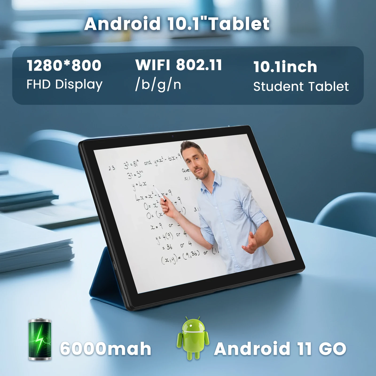 

Azeyou 10.1" Tablet PC, Android 11 G0 Tablets ,GPS, Parental Controls,Widevine L1 Quad Core Touch Screen WiFi,1280*800 Display