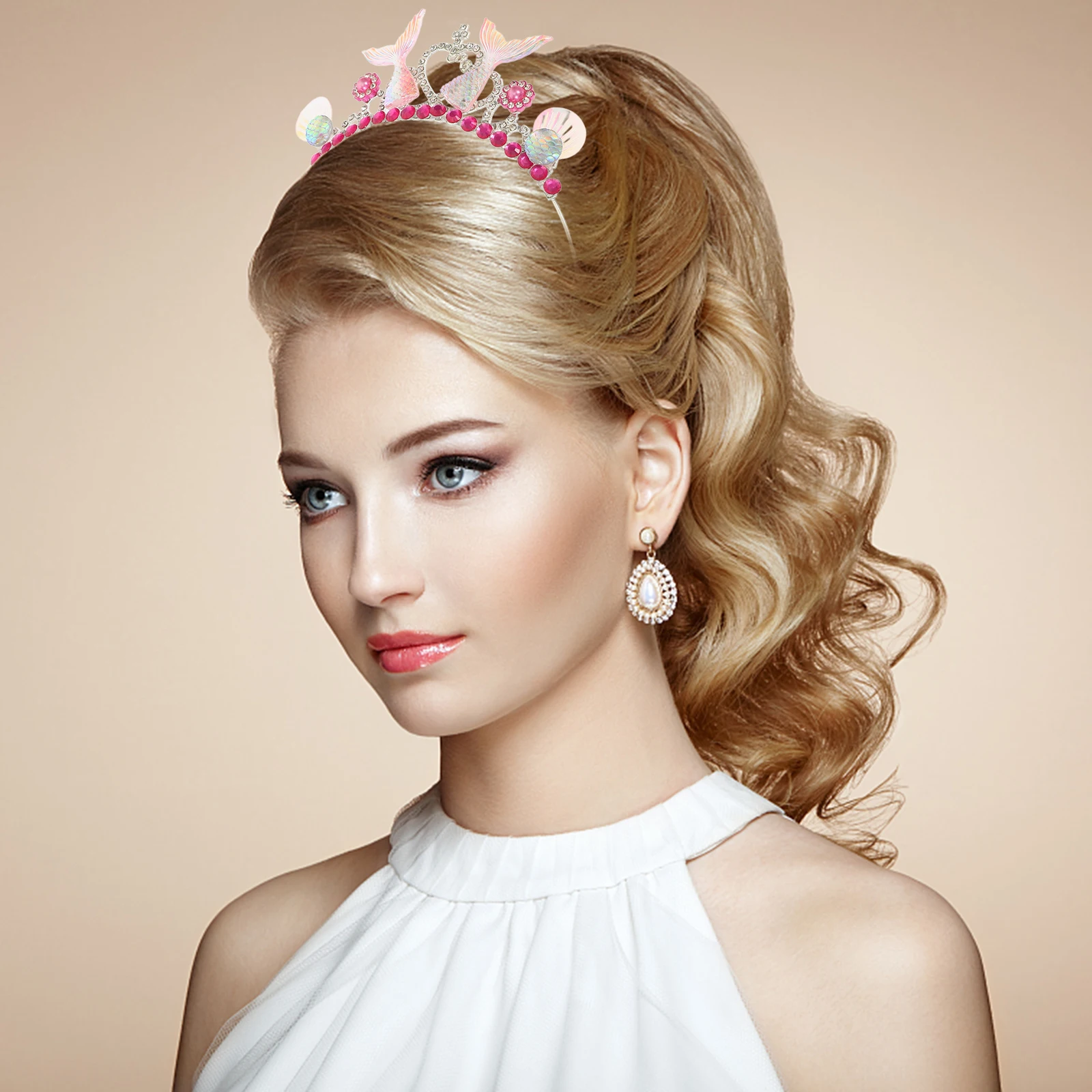 

Headband 's Hairband Princess Girls Crown with Rhinestones Acrylic Drilling Girls' Accessories Bridesmaid